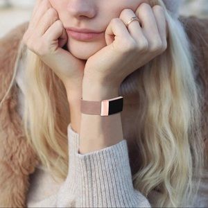 Fitbit charge 3 rose gold band